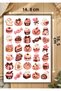 280 Pieces Halloween Pink Sticker Book 8 Sheets A5, Agenda Journal Scrapbook Planner Stb00004 - 3