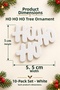 Set of 10 Ho Ho Ho Christmas Tree Ornaments Red Textured New Year Christmas Decoration - 2