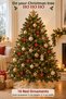 Set of 10 Ho Ho Ho Christmas Tree Ornaments Red Textured New Year Christmas Decoration - 5