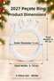 New Year's Napkin Ring Set of 6 New Year Christmas Tableware and Table Decoration - 4