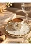Edora Casa Pearl Detailed Embossed Floral Gold Handled Turkish Coffee Cup and Presentation Plate 90 ml - 4