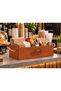 Retro Wooden Organizer 40X12X10 cm with Rope Handles Cafe Restaurant Kitchen Organizer - 2