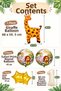 6 Year Old Giraffe Foil Balloon Set Safari Theme Balloon Set Set40 - 2