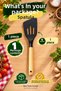 Black Silicone Spatula with Wooden Handle 31 cm Perforated Pan Food Turner Crepe Pancake Serving Kitchen Utensil - 6