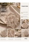 French Lace Detailed Piko Wrap Embroidered Cream Napkin 40X40 - 6 Pieces - 2