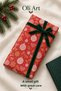 Italian Premium Gift Wrapping Paper - New Year Red Christmas Balloons 70 X 200 cm – 1 Roll Gift Paper - 6