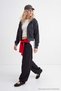 Anthracite Striped Zippered Regular Fit Hooded Crop Knitted Sweatshirt Twoaw27Sw00119 - 4