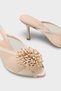 Caitrin Mesh Satin Mid-Heeled Stylish Women's Shoes Slipper - 5