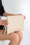 Paris Quilted Women's Beige Bag - 2