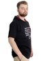 Fashion XL Large Size Men's T-Shirt Hoodie with Muhammad 23120 Black - 2