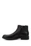 Men's Black Floater Genuine Leather Zippered Boots - 5