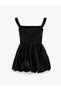 Slim Fit Wide Collar Sleeveless Satin Mini Balloon Dress - 7