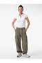 Slim Fit Short Sleeve Classic Collar Zip-Up Crop Shirt - 2