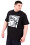 Mode XL Large Size Men's T-Shirt Crew Neck Statue U25027 Black - 5