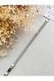Jeweler's Series 3-Row Zircon Stone 17+2cm Number 3 Steel Bracelet - 3