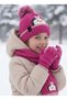 3-6 Years Old Penguin Figured Knitted Children's Scarf, Fleece Inside, Knitted Children's Scarf, Beanie and Gloves 3-Piece Set - 2