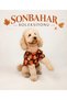 Dog Cat Outfit Shirt Cotton Fabric for Paw Print Lovers Dog Outfit with Cookie Pattern