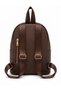 Four-Compartment Stylish and Useful Brown Women's Backpack - 3