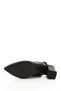 Navy Blue Antique Gön Genuine Leather Pointed Toe High Thick Heeled Women's Summer Shoes 24174 - 7