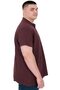 Fashion XL Large Size Men's T-Shirt Polo Sail Boat U25302 Plum - 2