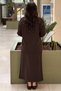 Crochet Knitwear Embroidered Ribbed Detailed Set - 4