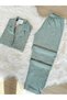 Green Mini Floral Patterned Short Sleeve Pegasus Pajamas Set - 4