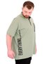Fashion XL Large Size Men's T-Shirt Polo Neck Real U25309 Çağla - 2