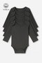 Baby Girl Set of 4 Cotton Seasonal Long Sleeve Bodysuit