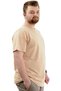 Men's T-shirt - Mode XL, Crew Neck, Printed LEAF U24069, Beige, Large Size - 3