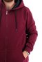 Mode XL Men's Sweatshirt Hooded Zippered Basic 20543 Plum - 5