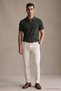 Men's Comfort Short Sleeve Khaki Knitwear Polo Collar T-Shirt