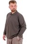 Mode XL Large Size Men's Polo Collar Sweatshirt with Embroidery U24340 Khaki - 2