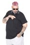 Mode XL Large Size t Shirt Polo Lycra Single Jersey with Pocket 21558 Black - 4
