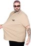 Big Size Men's Polo Neck T-Shirt Waffle Beige Mode XL - 3