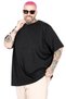 Mode XL Large Size Thick Basic T-Shirt 25162 Black - 2