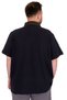 Fashion XL Large Size Men's T-Shirt Polo Neck H Brouded U25312 Navy Blue - 4