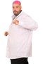 Mode XL Large Size Extra Long Length Linen Lycra Shirt 20384 Beige - 4