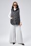 Women's Hooded Short Snap Fastener Inflatable Filling Vest