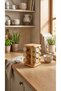 Set of 12 Wooden Patterned Square Spice Rack with Rotating Stand 140 ml - Light Brown