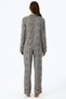 Ecru Noir Garden Leopard Patterned Cotton Long Sleeve Shirt Pants Pajama Set - 3