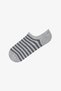 3 Pairs of Toeless Seamless Polka Dot and Stripe Patterned Sneaker Socks - 2