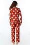 Orange Soft Bloom Floral Cotton Long Sleeve Pants Pajama Set - 6
