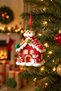 Christmas Ornament Decor Snowman Figured Candy House Illuminated