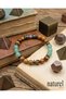 Original Leo Zodiac Sign Natural Stone Unisex Bracelet |   Tiger's Eye-Jasper-Aventurine-Hematite - 2