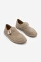Women's Genuine Leather Loafers with Strap Masculine Casual Shoes Zepar Beige Suede - 5