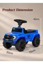 Roviq Kids Jeep Push Car with Music, LED Lights, Backrest, Wheels - Toddler Ride-on Toy (Blue) - 8