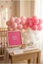 Strawberry Themed 1St Birthday Decoration Classic Set Pink Felt Letter Board Stand Balloon Chain Sweet Corner Set