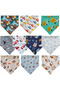 Triangle Scarf Combed Cotton Drool and Feeding Bib 10 Pieces