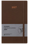 Classic 2027 Weekly Planner – Linen Textured Hard Cover, 13X21 Cm, Elastic, Pocket – Brown - 5