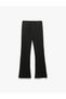 Viscose Blended Buckle Detailed Spanish Leg Trousers - 2